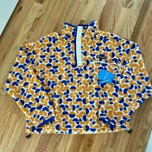Columbia' Patterned Fleece Jacket - Orange and Blue